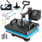 VEVOR Heat Press Machine, 12X15 Inch 6 in 1 Combo Digital Multifunctional Sublimation Heat Transfer Machine, 360 Degree Rotation Swing Away Heat Press for Printing T Shirts Hat Mug Cap Plate 1050W - Discount Msrp 