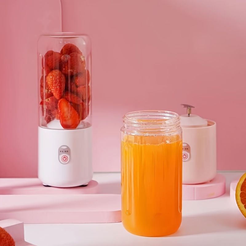 Electric Portable Juicer Household Usb Rechargeable Juice Machine Small Portable Juicer 500ml ABS Plastic 889 - Discount Msrp 