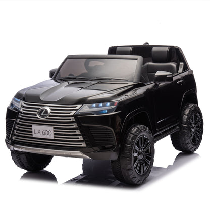 Licensed LEXUS LX600 24V Two-seater XXL Kids Ride On Car W/Parents Control,Seat width 20 inches,2WD,Four-wheel suspension,Bluetooth,MP3,Music,Power display,Speeds 1.86-3.11MPH For Kids. - Discount Msrp 