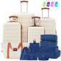Hardshell Luggage Sets 4 pcs + Bag Spinner Suitcase with TSA Lock Lightweight-16"+20"+24"+28" Luggages - Discount Msrp 
