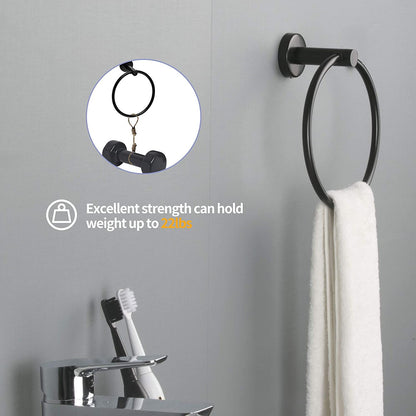 6 Piece Stainless Steel Bathroom Towel Rack Set Wall Mount RT - Discount Msrp 