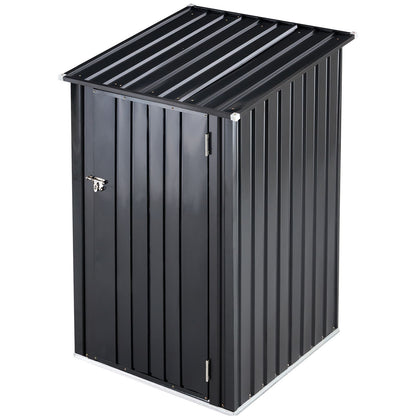 Outdoor Storage Shed, 3 x 3 FT Metal Steel Garden Shed with Single Lockable Door, Small Shed Outdoor Steel Utility Tool Shed for Backyard Patio Garden Lawn - Discount Msrp 