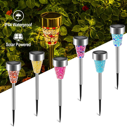 6Packs Solar Garden Lights Outdoor Solar Pathway Lights IP44 Water-resistant Landscape Lights 8Hrs Lawn Lamps for Yard Driveway Walkway - Discount Msrp 