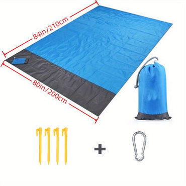 1pc Outdoor Camping Picnic Mat; Oxford Cloth Portable Mat; Folding Waterproof Moisture-proof Mat For Beach - Discount Msrp 