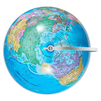 VEVOR Rotating World Globe with Stand, 8 in/203.2 mm, Educational Geographic Globe with Precise Time Zone ABS Material, 360° Spinning Globe for Kids Children Learning Classroom Geography Education - Discount Msrp 