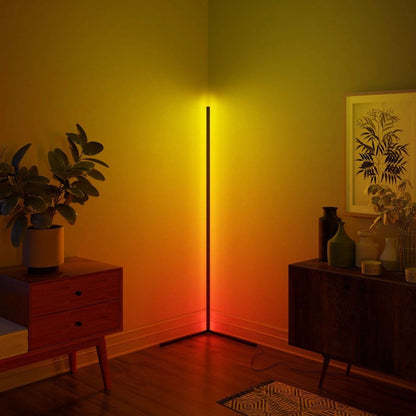RGBCW Corner Floor Lamp, Minimalist Style Floor Lamp, Bedside Lamp, Reading stading Lamp, Ambient night lights - Discount Msrp 