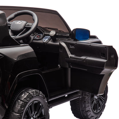 Licensed LEXUS LX600 24V Two-seater XXL Kids Ride On Car W/Parents Control,Seat width 20 inches,2WD,Four-wheel suspension,Bluetooth,MP3,Music,Power display,Speeds 1.86-3.11MPH For Kids. - Discount Msrp 