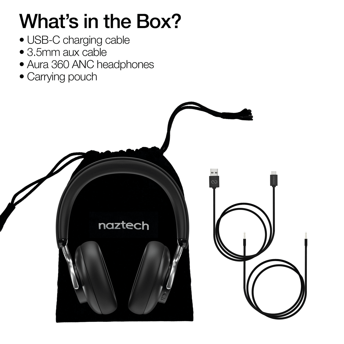 Naztech Aura 360 ANC Wireless Headphones - Discount Msrp 