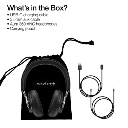 Naztech Aura 360 ANC Wireless Headphones - Discount Msrp 