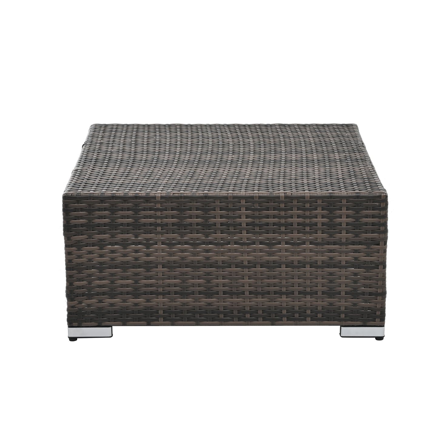 Patio Furniture, Outdoor Furniture, Seasonal PE Wicker Furniture, 4 Set Wicker Furniture With Tempered Glass Coffee Table - Discount Msrp 
