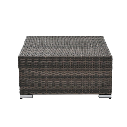 Patio Furniture, Outdoor Furniture, Seasonal PE Wicker Furniture, 4 Set Wicker Furniture With Tempered Glass Coffee Table - Discount Msrp 