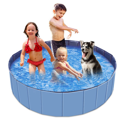 Foldable Pet Swimming Pool PVC Kiddie Baby Dog Swim Pool Bathing Tub Playmat Kids Pools - Discount Msrp 