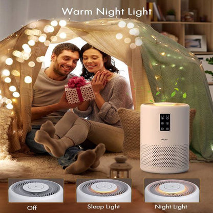 Home large room air purifier with lighting up to 1076ft², VEWIOR H13 True HEPA Air Purifier with Scented Sponge, Sleep Mode, Timer for Wildfire Smoke Pet Dust Pollen Odors (Banned by Amazon) - Discount Msrp 
