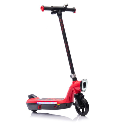Kids Ride On Electric Scooter With Kickstand,Scooter Bell,Faster Speed And Longer Usage Time,Rear Brake,Wider Pedal,Non-Slip Handle,Colorful LED Lights,5.59-6.84 MPH For Kids 6+. - Discount Msrp 