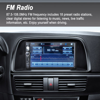 7 Inches Universal Wireless Car MP5 Player 1080P Video Player Stereo Audio FM Radio - Discount Msrp 