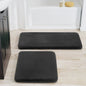 2 Piece Gray Faux Rabbit Fur Bath Rug Set, 17" x 24 & 20" x 30" - Discount Msrp 