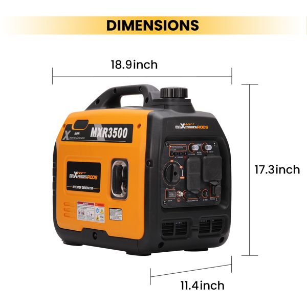 3.5KW Super Quiet Compact Portable Suitcase Inverter Generator Lightweight - Discount Msrp 