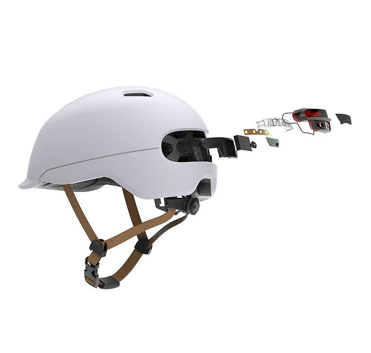 Cycling sports protection helmet. (Light sensing mode, phone answering, GPS navigation, brake warning lights, MP3 + light endurance of 6h, 2X1W stereo voice control - Discount Msrp 
