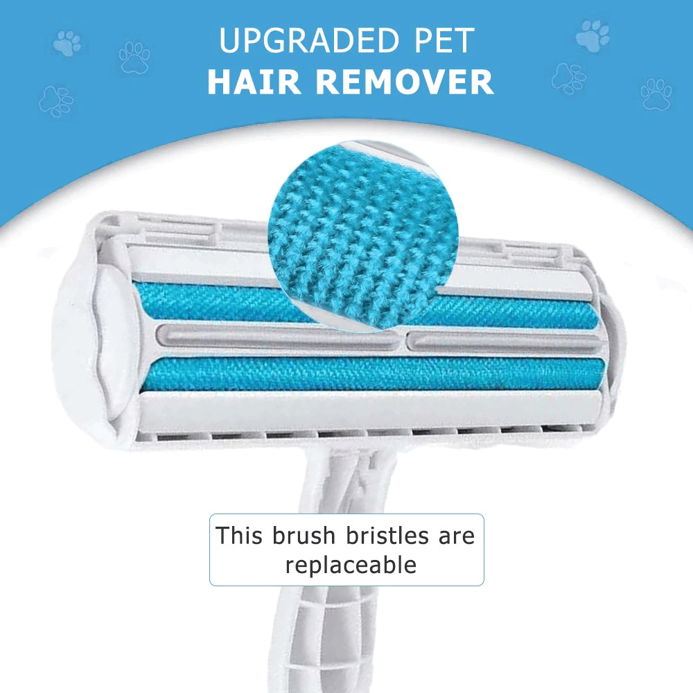 Pet Hair Roller Remover Lint Brush 2-Way Dog Cat Comb Tool Convenient Cleaning Dog Cat Fur Brush Base Home Furniture Sofa Clothe XH - Discount Msrp 