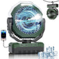 Portable Misting Fan, 24000mAh Rechargeable Battery Powered Camping Fan 460ml Large Tank USB Desk Fan - Discount Msrp 
