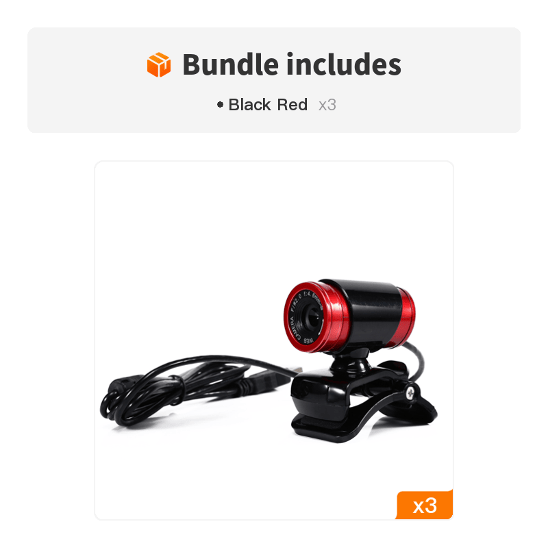 High-definition Computer Wired Camera 480P ; Built-in Microphone USB; Plug And Play ; Driver-free ; Video Call ; Chat - Discount Msrp 