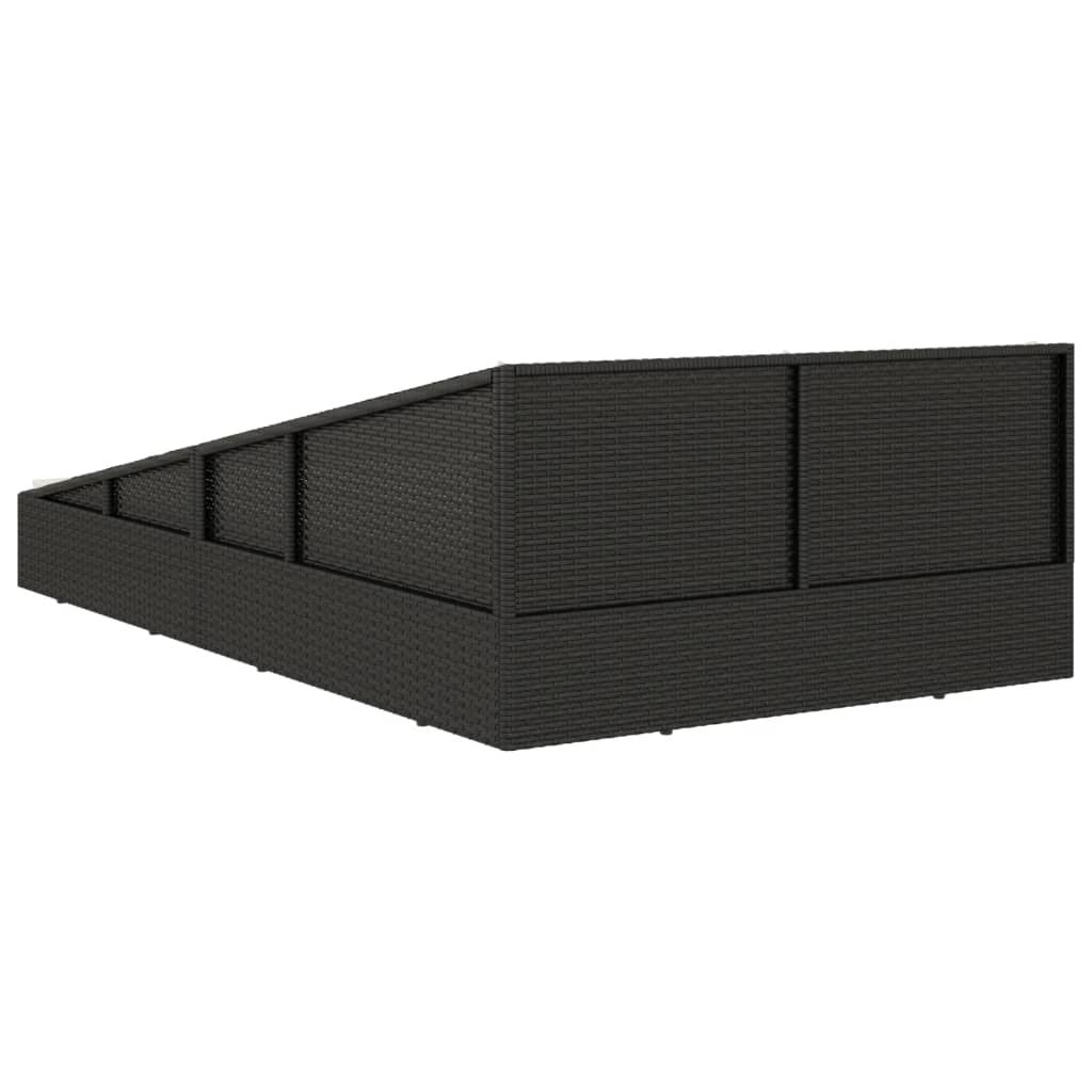 Garden Bed Black 43.3"x78.7" Poly Rattan - Discount Msrp 