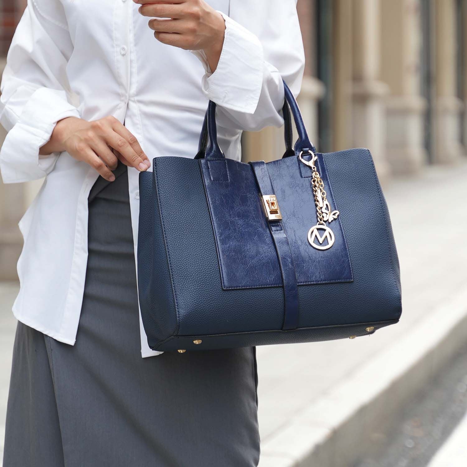 MKF Collection Yola Satchel Bag with Wallet Vegan Leather Women by Mia K - Discount Msrp 