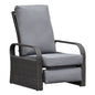 Outdoor Recliner Chair; Automatic Adjustable Wicker Lounge Recliner Chair with 5.12'' Thicken Cushion - Discount Msrp 