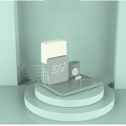 Multifunctional Alarm Clock Wireless Charger Bedroom - Discount Msrp 