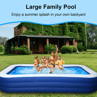 Inflatable Pool for Kids and Adults, 120" X 72" X 22" Oversized Thickened Family Swimming Pool - Discount Msrp 