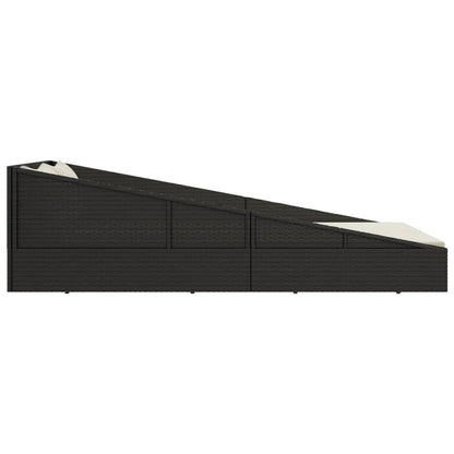 Garden Bed Black 43.3"x78.7" Poly Rattan - Discount Msrp 