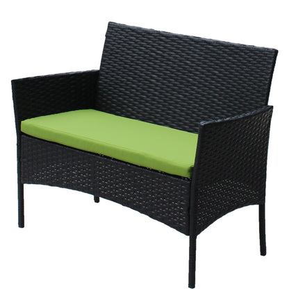 4 PC Rattan Patio Furniture Set Outdoor Patio Cushioned Seat Wicker Sofa - Discount Msrp 