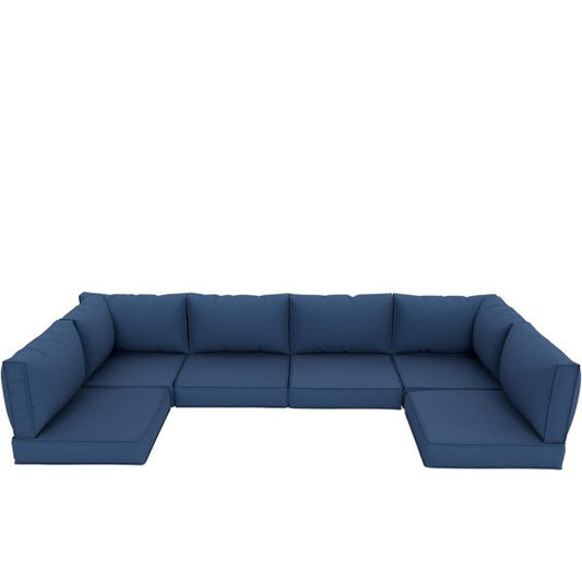 14 PCS Outdoor Cushions for Patio Furniture Replacement, Patio Furniture Cushions with Sponge, Deep Seat Patio Cushions(NAVY BLUE)[Temu is banned, can not be shipped on weekends, order carefully] - Discount Msrp 