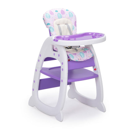Multipurpose Adjustable Highchair,Children's dining chair for Baby Toddler Dinning Table with Feeding Tray and 5-Point Safety Buckle XH - Discount Msrp 
