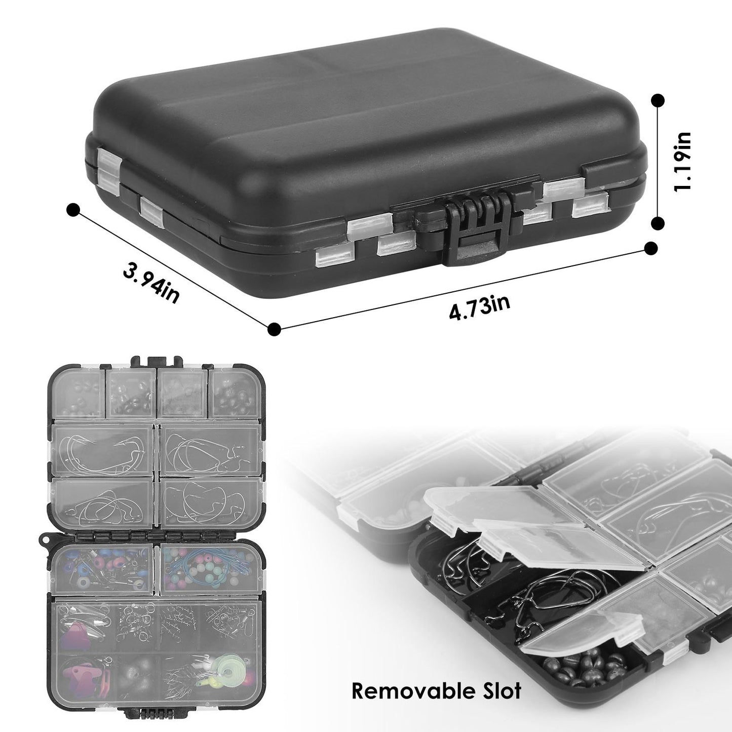 188Pcs Fishing Accessory Kit Portable Fishing Set Including Jig Hooks Sinker Weights Spoon Lure - Discount Msrp 