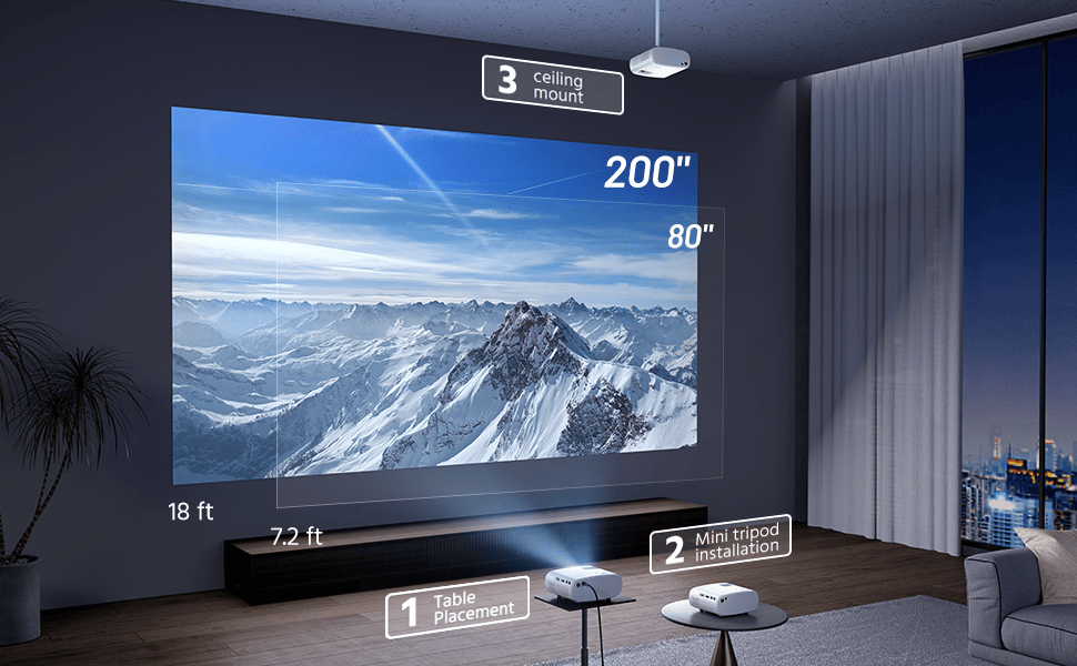 X26 Free shipping from this provider
Mini Projector, 2024 Upgraded 1080P HD Projector, Portable Projector With Tripod, Movie Projector Compatible With Android/iOS/Windows/TV Stick/USB - Discount Msrp 
