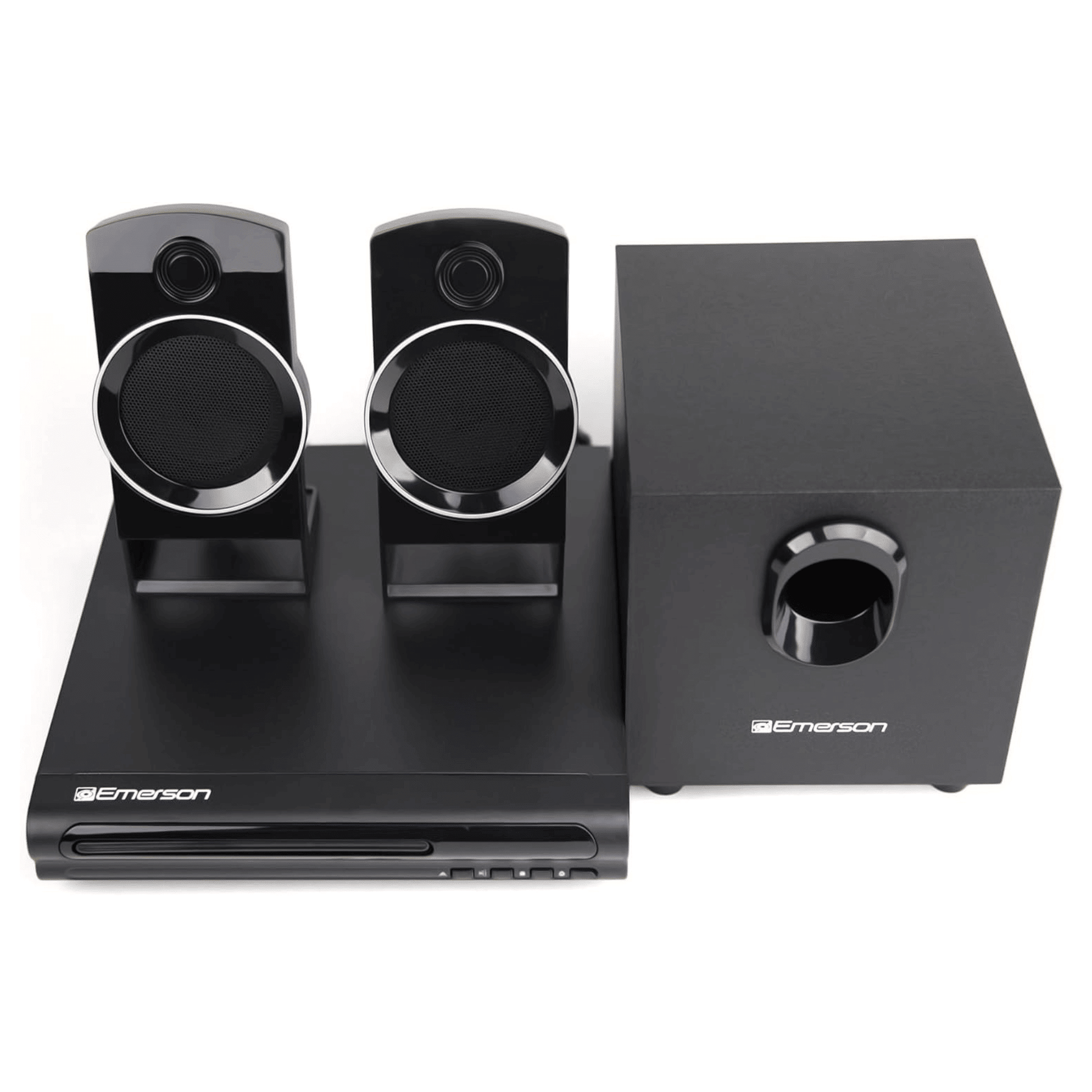 Emerson Speaker Surround Sound System & 2.1 Channel Home Theater DVD Player - Discount Msrp 