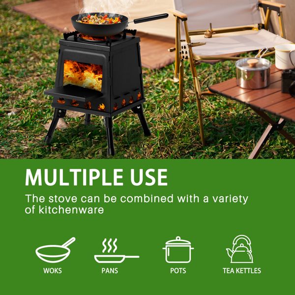 27*27*34cm wood camping stove - Discount Msrp 