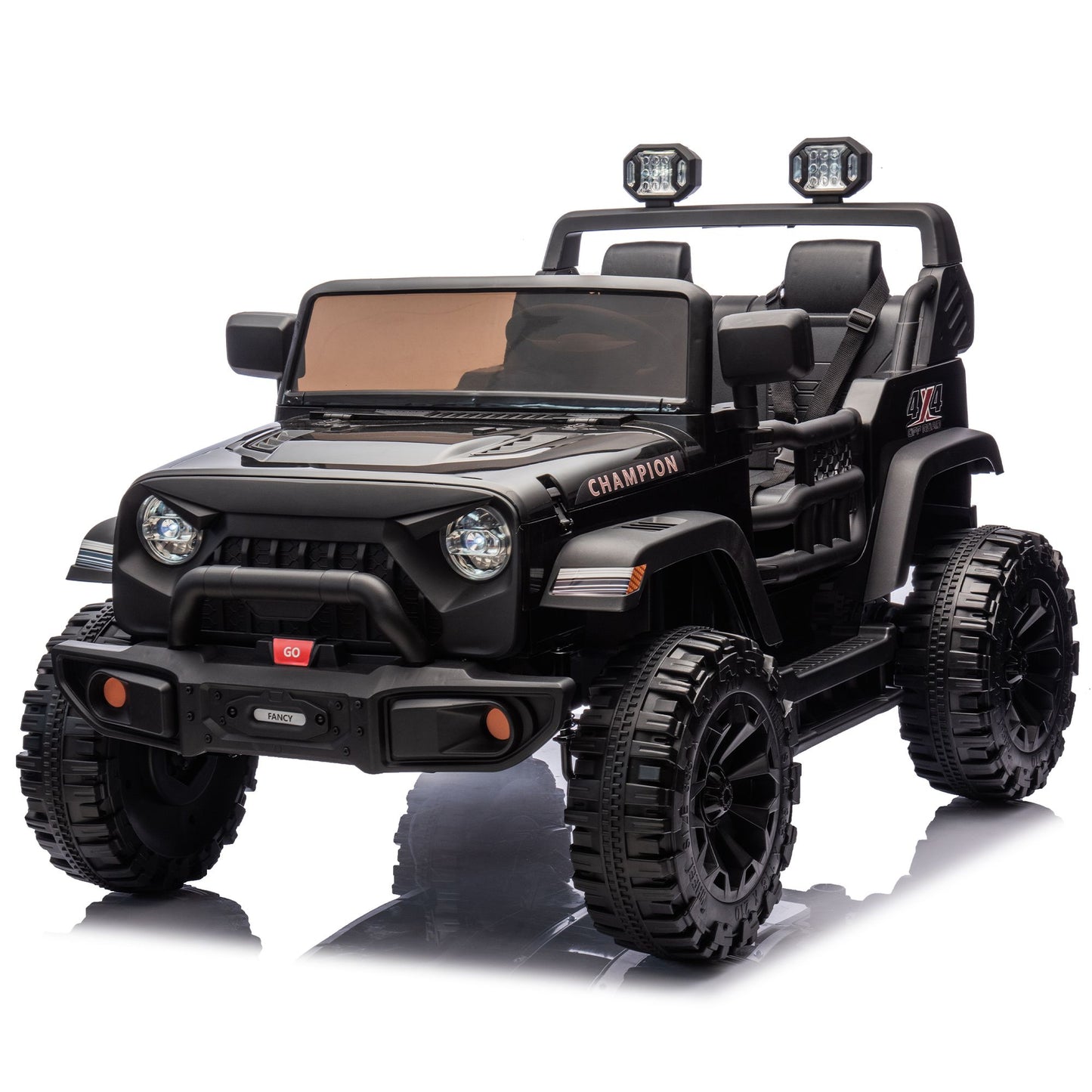 24V Two-seater Kids Ride On Electric Car W/parents control,Seat width 19.69in,400W motor,Four-wheel suspension,light&searchlight,USB,MP3,Bluetooth,Provide a speed of 1.86-4.35MPH for kids of 3+. - Discount Msrp 