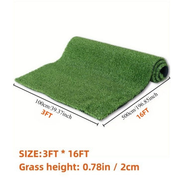 3FT*16FT Artificial turf, professional dog mat large turf outdoor carpet terrace pet lawn, artificial carpet with drainage holes (Grass height 0.78 inches/2cm) - Discount Msrp 
