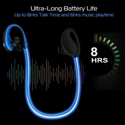 Wireless Sports Headsets Wireless V4.1 Neckband Earphones HD Stereo Sweat-proof Headphones Earbuds - Discount Msrp 