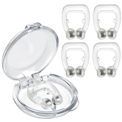 4Pcs Magnetic Nose Clip Anti Snoring Device Snore Stopper Sleeping Aid Comfortable and Reusable for Men and Women - Discount Msrp 