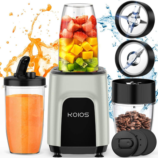 KOIOS 850W Countertop Blenders for Shakes and Smoothies; Protein Drinks; Nuts; Spices; Fruit Vegetables Drinks; Coffee Grinder for Beans; 11-Piece Kitchen Blender Set - Discount Msrp 