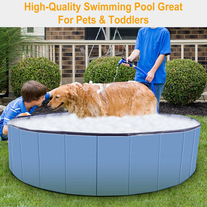 Foldable Pet Swimming Pool PVC Kiddie Baby Dog Swim Pool Bathing Tub Playmat Kids Pools - Discount Msrp 