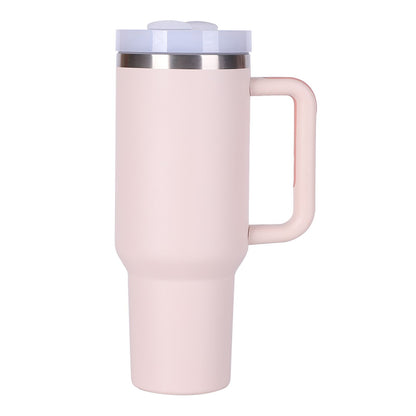 40oz V2 large capacity tumbler, With Handle And Straw Lid, Insulated Reusable Stainless Steel Water Bottles Travel Mug Coffee Cup car cup water cup For Men Women Outdoor Camping Driving, gift - Discount Msrp 