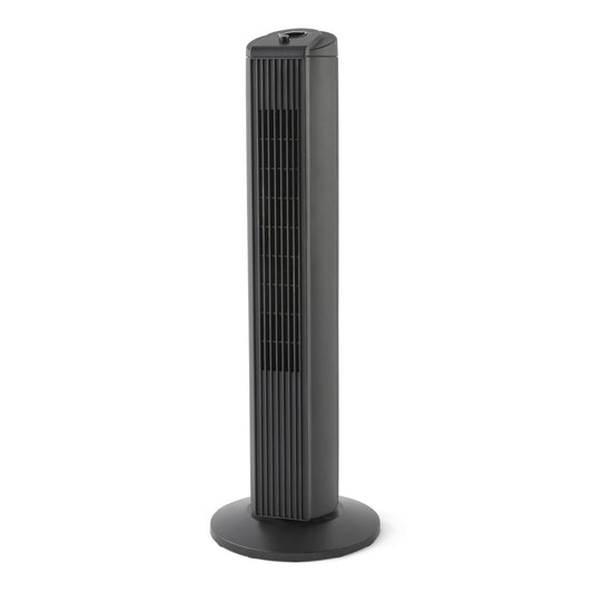 28" Tall 3-Speed Oscillating Tower Fan, New, Black, MSWMT24MB - Discount Msrp 