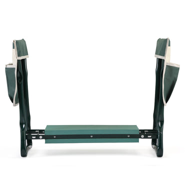 Outdoor 2-in-1 Garden Stool and Kneeler; Garden Bench with Tool Bags; Kneeling Pad; Gift for Parent; Portable; Green - Discount Msrp 