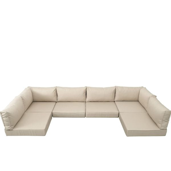 14 PCS Outdoor Cushions for Patio Furniture Replacement, Patio Furniture Cushions with Sponge, Deep Seat Patio Cushions(Beige)[Sale on Temu is banned, can not be shipped on weekends, order carefully] - Discount Msrp 