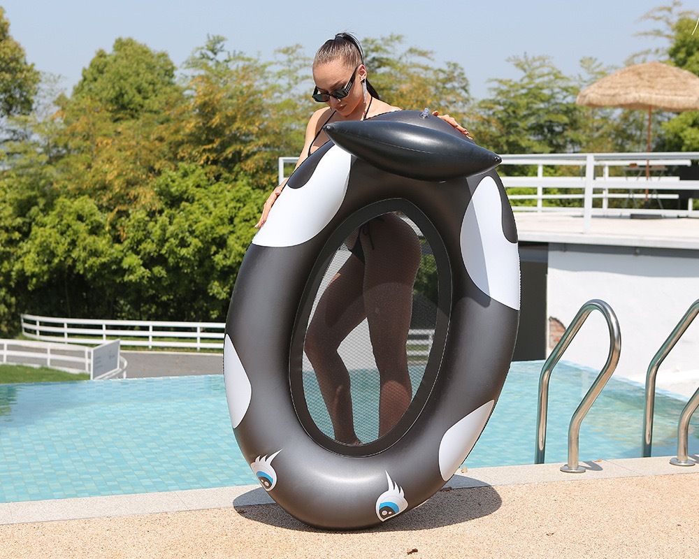 PVC inflatable with net floating row lounger whale ride strawberry modeling swimming ring - Discount Msrp 