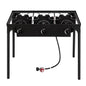 Outdoor Camp Stove High Pressure Propane Gas Cooker Portable Cast Iron Patio Cooking Burner (Three Burner 225000-BTU) - Discount Msrp 
